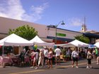 Lots of booths at the Kaimuki Craft Fair and Street Festival along Waialae Ave.