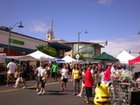The crowds are enjoying the craft fair and street festival in Kaimuki!