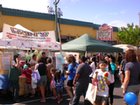 Crowds trying to cool down with a nice cup of shave ice during Celebrate Kaimuki Kanikapila