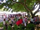 Kaimuki residents and visitors alike enjoying the Craft Fair