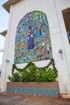 Mosaic of Tiles made by QLS students graces the wall on B Building.