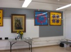 Student quilts and photos of Queen Lili`uokalani
