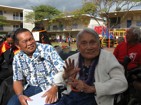 Vernon Chock and his 104 year old mother Mrs. Jennie Chock who taught at Lili`uokalani School in the 1960s