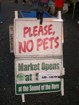 No pets allowed at the Tuesday night KCC Farmers Market