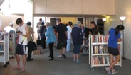 Kaimuki residents check out the Kaimuki Library Book Sale