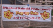 Friends of the Kaimuki Library's Pop-up sale during Third Fridays Kaimuki
