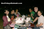 Enjoying good food and great company at Ono Fridays Kaimuki