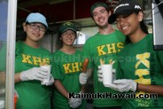 Hotdog, fries and all smiles at the Kaimuki Carnival