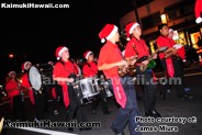 St. Louis School Crusader Band marches at the Kaimuki Christmas Parade 2016 036