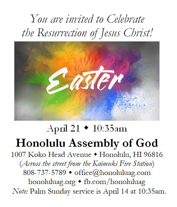 Honolulu Assembly Of God Easter Sunday celebration Kaimuki