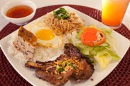 Pork Chop & Egg Rice Plate