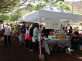 Kaimukians and visitors supporting local businesses at the craft fair