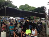 Shoppers taking a break at the KCC grounds