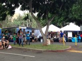 Grabbing a bite to eat at the Diamond Head Arts Crafts Fair 2013
