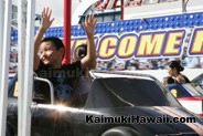 Hands in the air as The Speedway takes off at Kaimuki Carnival!