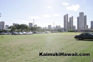This open field is ready for the 2016 Kaimuki Carnival at Kaimuki High School