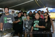 Kaimuki High School students and friends serving ono food at the Kaimuki Carnival