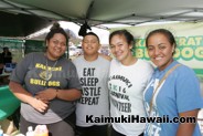 Kaimuki Carnival volunteers serving up fresh and ono grinds at the food booths